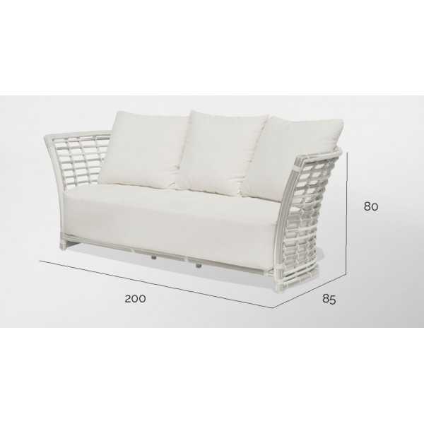 Canapé d'extérieur tressé design VILLA - Skyline Design