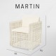 Fauteuil De Table Tressée - MARTIN Skyline Design