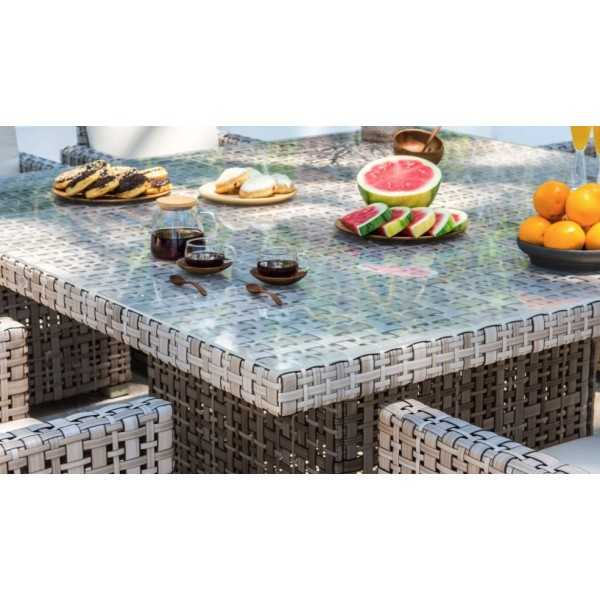 Grand table de terrasse 280 cm x hauteur 74cm par Skyline Design