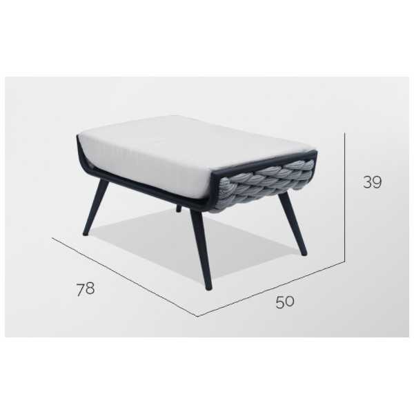 Table basse tressage corde SERPENT - Skyline Design