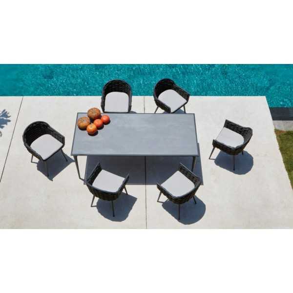 Table de jardin rectangulaire