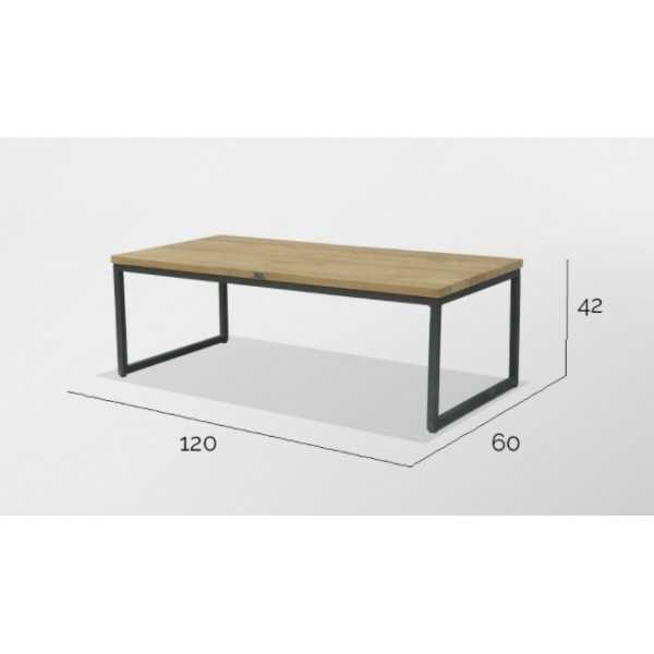 Table basse en teck d'extérieur - dimensions