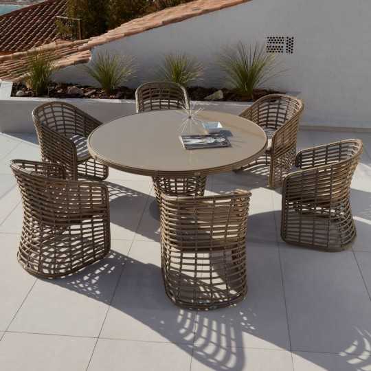 Outdoor rattan armchair - Sleek design garden furniture - Ruby