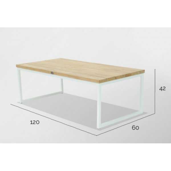 Table Basse 120x60x42 la table d'appoint d'extérieur en bois