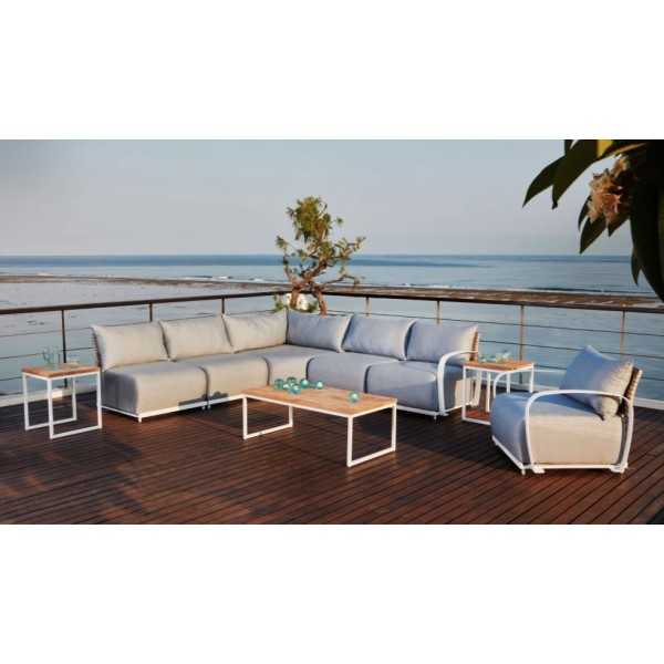 Pouf extérieur terrasse WINDSOR - Skyline Design - Canapé sans accoudoir modulable - banquette sans accoudoirs