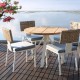 Table de jardin Ø 100x76 Ronde En Bois WINDSOR Skyline Design