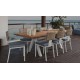 Table de jardin Rectangulaire 200cm x100 cm x hauteur 76 cm - En Bois WINDSOR