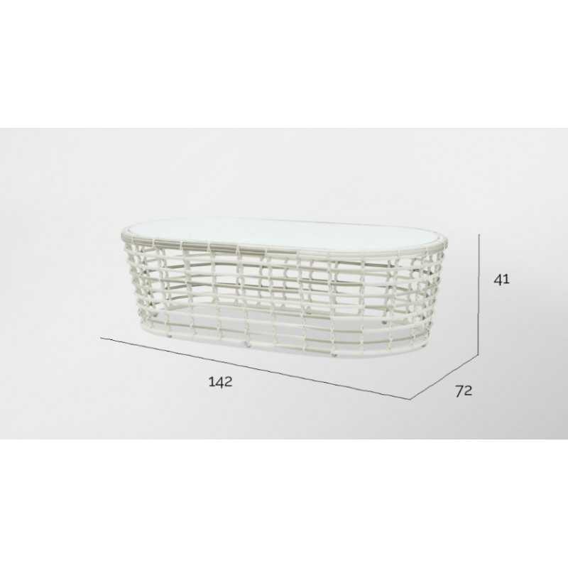 Oval outdoor coffee table Design garden furniture Skyline Design