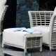 Pouf d'extérieur bois design VILLA