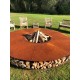 ZERO 300 Corten Natural - Giant Outdoor Rust Finish Steel Fire Pit Ø 300 - AK47