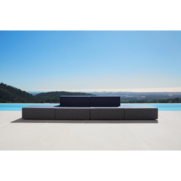 TABLET SOFA Chaiselongue - Outdoor Chaiselongue Fabric Central Module - VONDOM