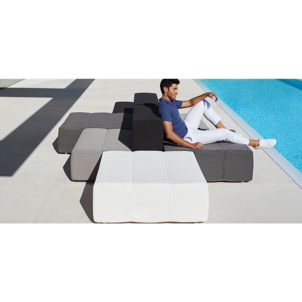 TABLET SOFA Chaiselongue - Méridienne Extérieure Tissu Module Central - VONDOM