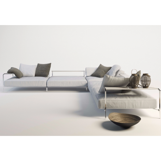 SABAL SOFA 3 places - Canapé Extérieur en tissus avec accoudoirs - CORO