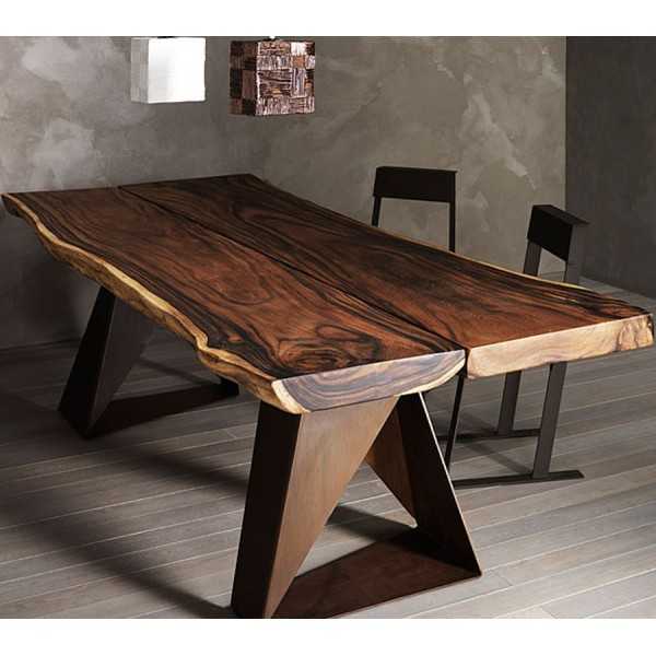 Table Plateau en Bois Massif Tronc D'arbre DASAR ELITE TO BE