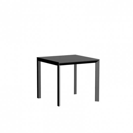 FRAME Table Carrée en Aluminium - Bord Noir - Vondom