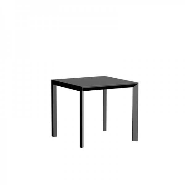 FRAME Square Table - Aluminium Square Table - Black Edge - Vondom