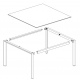 FRAME Aluminum High Table - HPL (black edge) 140x60x105 - Vondom