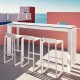 FRAME Aluminum High Table - DEKTON® Top 200x60x105 cm - Vondom