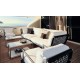 NEST SOFA 2 seater - Rope and fabric outdoor linear sofa with armrests - CORO