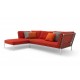 NEST SOFA 3 seater - Outdoor Linear sofa in rope and fabric with armrests - CORO