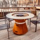 FUSION MEDIUM BOIS - Brazier Barbecue Outdoor Table 8 seats VULX