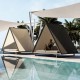 DAYBED FRAME VINEYARD - Vondom - STEEL Fabric Roof - 2 Reclining Silvertex Fabric Mattresses