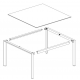 FRAME Table Haute en Aluminium - HPL (bord noir) 200x60x105 - Vondom