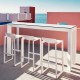 FRAME Aluminum High Table - DEKTON® Tray 140x60x105 cm - Vondom