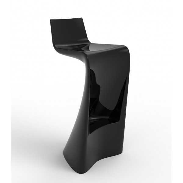 Tabouret design WING laqué Vondom noir