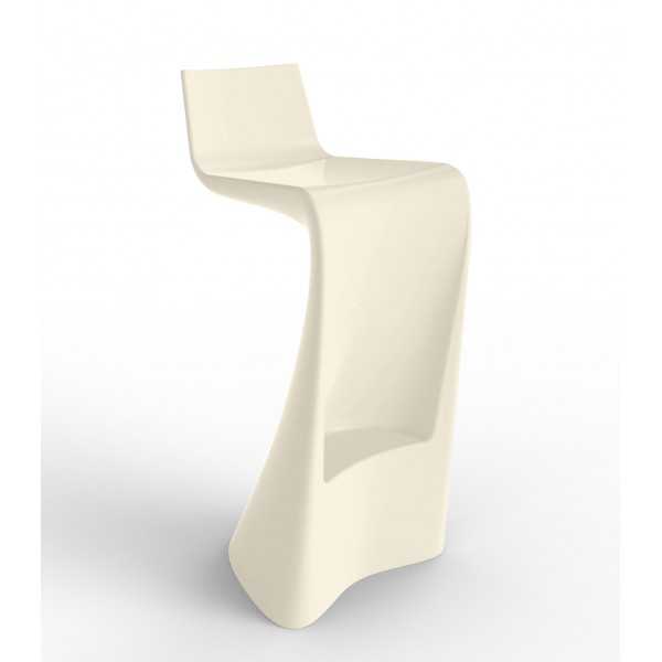 Tabouret laqué Wing Vondom écru