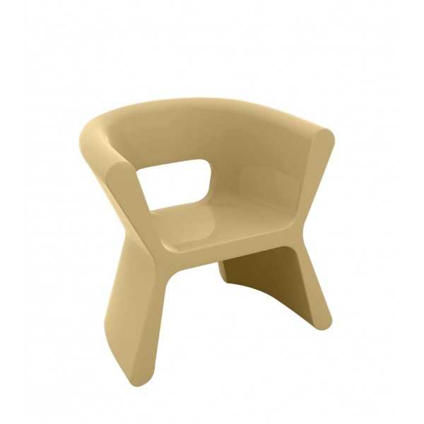 Fauteuil avec accoudoir PAL VONDOM - beige laqué