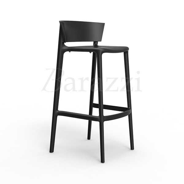 AFRICA 95 Stackable Black Bar Stool for Hotels Bars Restaurants