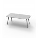 Table design rectangulaire PAL VONDOM - gris acier