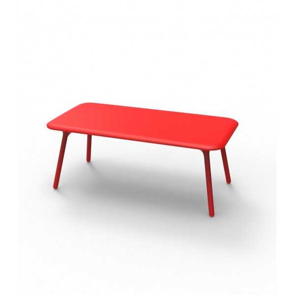 Table design rectangulaire laquée PAL VONDOM - rouge