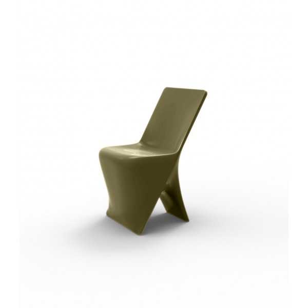 Chaise finition laquée PAL VONDOM - khaki