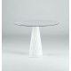 Hopla - Table Ronde Blanche pied Conique - Slide Design