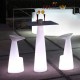 Hopla Ø 79 cm LED - Round Table with Conical Leg - Slide Design