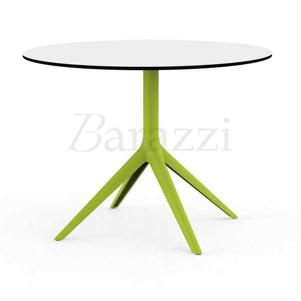 MARI-SOL Pistachio Round Terrace Table White with Black edge Table Top