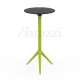 MARI-SOL Pistachio High Bar Restaurant Table with contemporary design Black Round Table Top