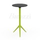 Table Mange Debout MARI-SOL 3 Pieds design contemporain couleur Pistache et Plateau Rond Noir