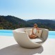 DAYBED moon lit de jardin - Parasol Tressé Mat - VONDOM