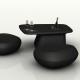 NOMA pouf design lacquered finish - Vondom