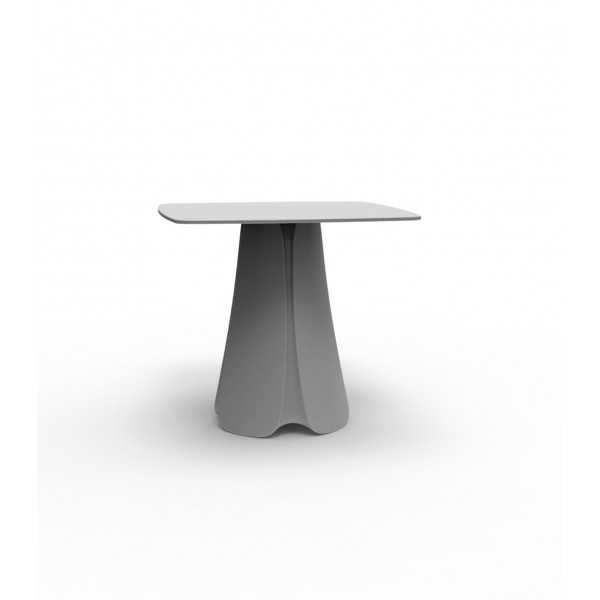 Table carrée design PEZZETTINA Vondom laquée - gris acier