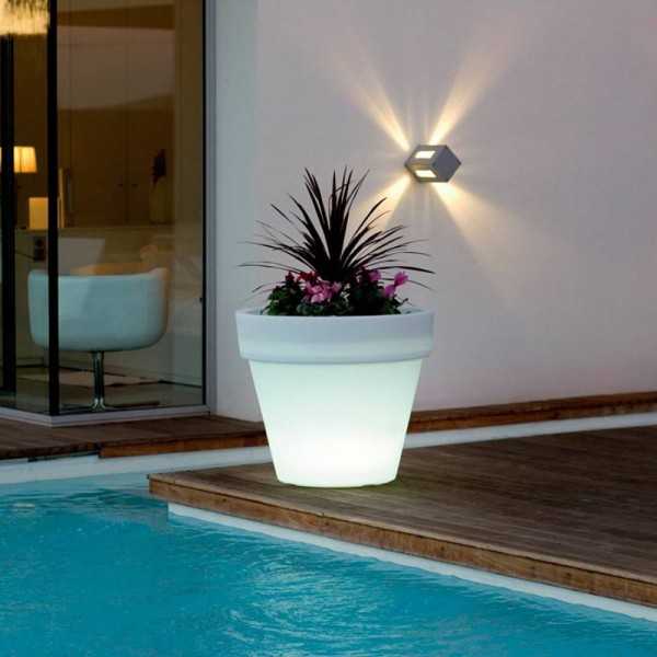 PLANTER Pot Rond Lumineux à LED Multicolore Vondom