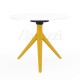 Table 3 Pieds MARI-SOL Couleur Moutarde Plateau Blanc en HPL