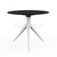 Table 3 Pieds MARI-SOL Blanche Plateau HPL noir pour Professionnels