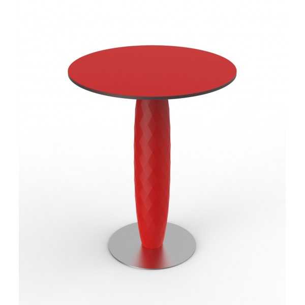 Table ronde pied central design VASES VONDOM - rouge