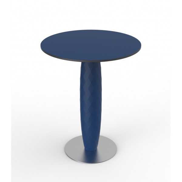 Table ronde pied central design VASES VONDOM - bleu