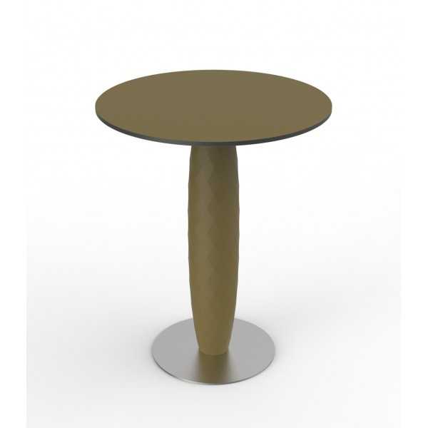 Table ronde pied central design VASES VONDOM - khaki