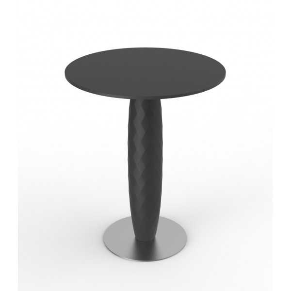 Table ronde pied central design VASES VONDOM - gris anthracite